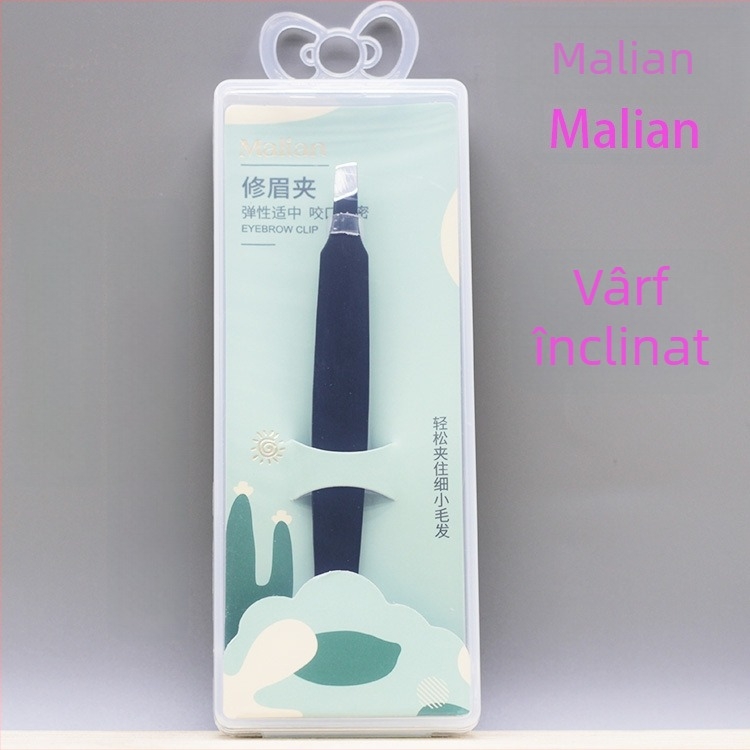 Pensete pentru sprâncene – oțel inoxidabil, vârfuri înclinate și plate, Mary'an