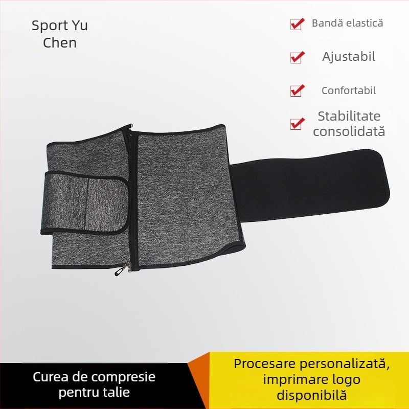 Centură de susținere a taliei din material de scufundare, compresie respirabilă, pentru adulți, potrivită pentru alergare, ciclism, fitness și drumeții