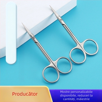 Foarfece cosmetice pentru pleoape duble, utilizare oftalmologică, oțel inoxidabil – foarfece pentru sprâncene și foarfece de machiaj