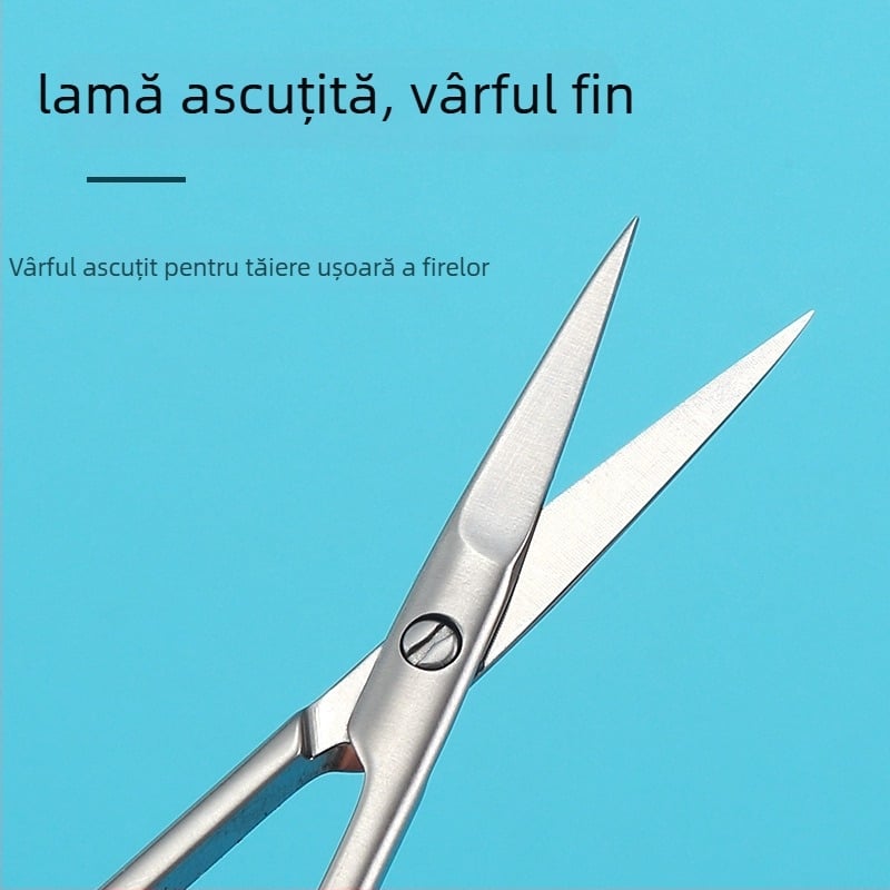 Foarfece cosmetice pentru pleoape duble, utilizare oftalmologică, oțel inoxidabil – foarfece pentru sprâncene și foarfece de machiaj