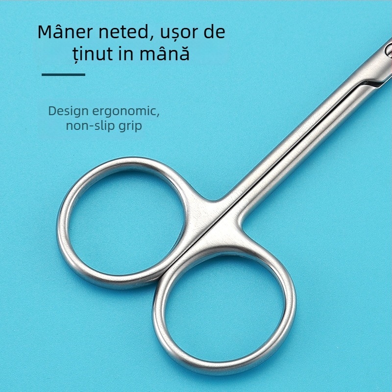 Foarfece cosmetice pentru pleoape duble, utilizare oftalmologică, oțel inoxidabil – foarfece pentru sprâncene și foarfece de machiaj