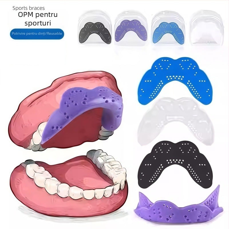 Protecție dentară pentru box și baschet — material EVA, protecție a dinților, utilizare universală