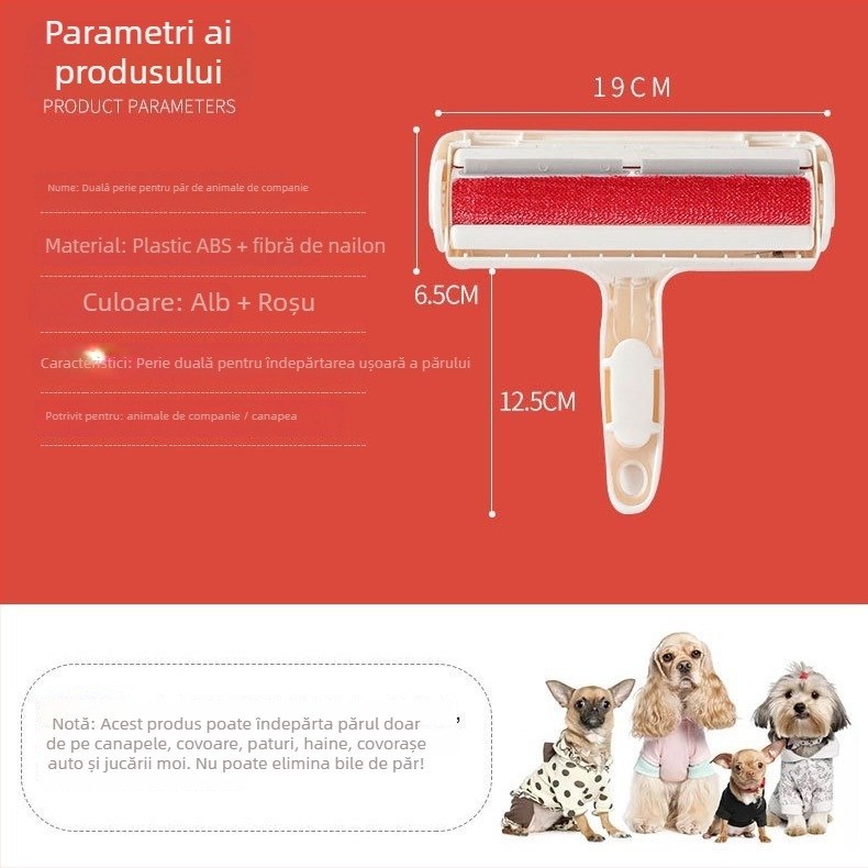 Pieptene pentru păr de animale – ABS, formă pătrată, Madden/Wheat Beans, potrivit pentru câini cu blană lungă