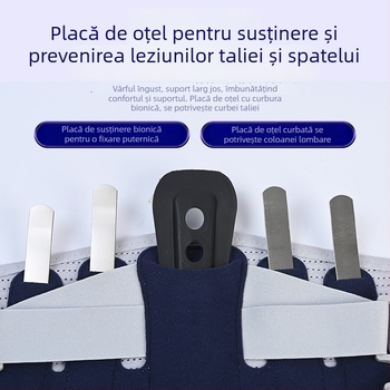 Banda de talie Juxin cu placă din oțel - Suport lombar respirabil pentru toate anotimpurile (fibră de poliester)