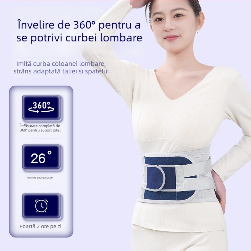 Banda de talie Juxin cu placă din oțel - Suport lombar respirabil pentru toate anotimpurile (fibră de poliester)