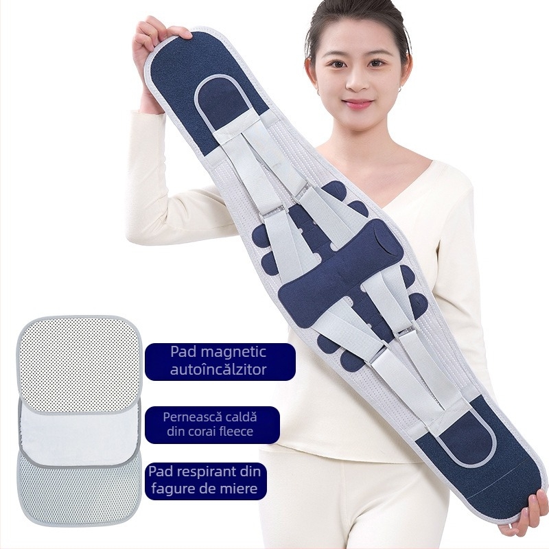 Banda de talie Juxin cu placă din oțel - Suport lombar respirabil pentru toate anotimpurile (fibră de poliester)