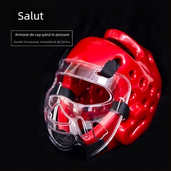 Echipament de protecție Taekwondo – Set complet pentru antrenament practic, Model Maya: protecție cap, palmă, umăr, cot, genunchi și talie, cu burete de umplutură