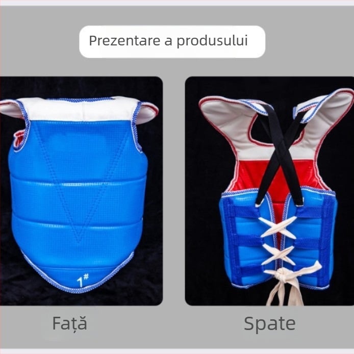 Echipament de protecție Taekwondo – Set complet pentru antrenament practic, Model Maya: protecție cap, palmă, umăr, cot, genunchi și talie, cu burete de umplutură