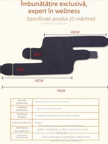 Genunchiere autoîncălzite pentru protecția articulației genunchiului – poliester, potrivite pentru alergare, fitness și masaj de sănătate