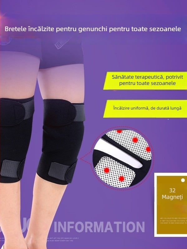 Genunchiere autoîncălzite pentru protecția articulației genunchiului – poliester, potrivite pentru alergare, fitness și masaj de sănătate