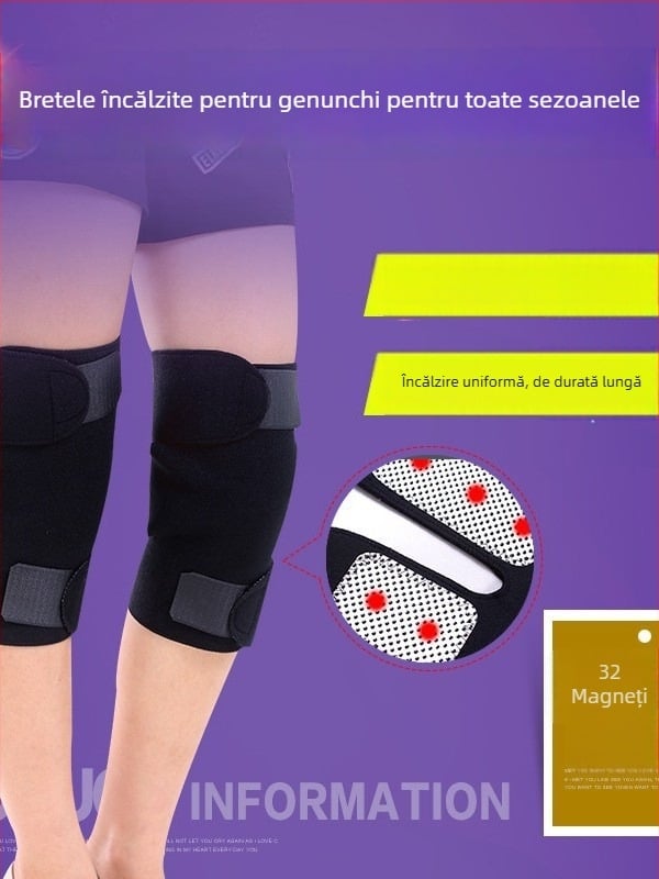 Genunchiere autoîncălzite pentru protecția articulației genunchiului – poliester, potrivite pentru alergare, fitness și masaj de sănătate
