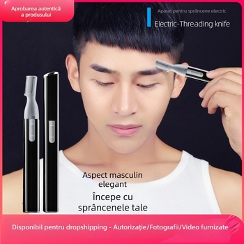 Trimmer electric pentru sprânene pentru bărbați, sigur pentru începători, reîncărcabil, pentru sprânene, tâmple, corp și păr pe picioare