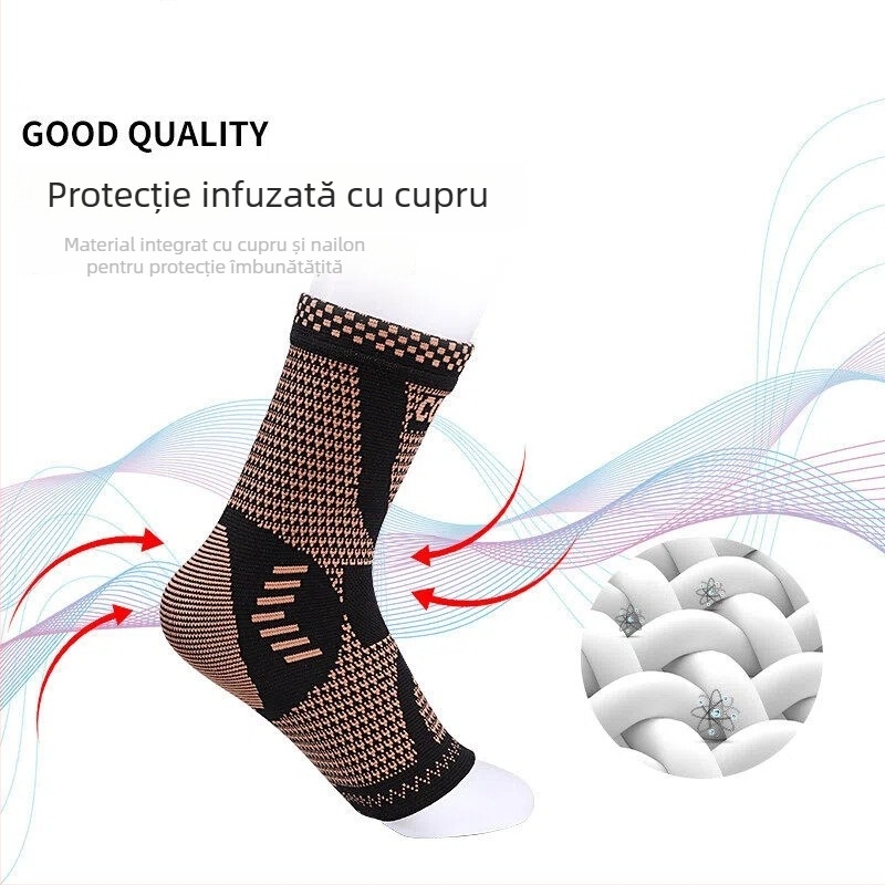 Aofit orteză de gleznă din nailon tricotat, cu compresie elastică, pentru baschet și alergare