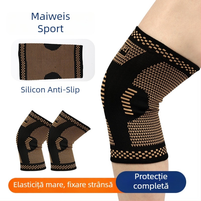 Genunchiere tricotate, cu croială universală, potrivite pentru baschet, badminton și alergare