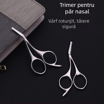 Foarfece pentru păr de nas, cu cap rotund, din oțel inoxidabil, design sigur, brand Jinfengchuang, 21 g, origine Yangjiang