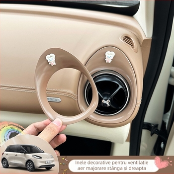 Inel decorativ pentru gurile de aer ale interiorului Wuling Bingo — accesoriu panou de bord, ABS, model 1252