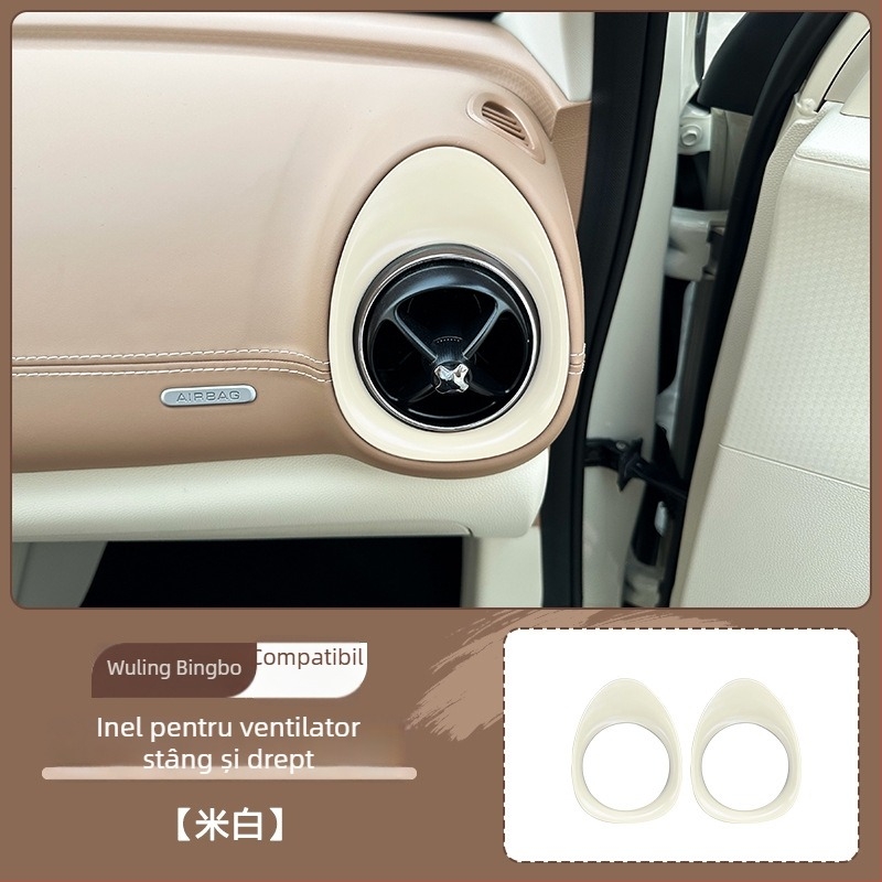 Inel decorativ pentru gurile de aer ale interiorului Wuling Bingo — accesoriu panou de bord, ABS, model 1252