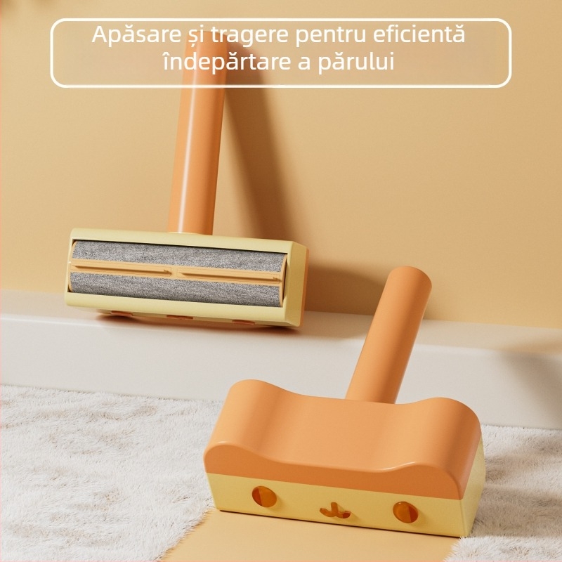 Îndepărtător de păr pentru animale de companie: perie cu role pentru canapea (formă pătrată, material PP, pentru pisici cu păr lung)