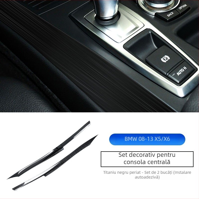 BMW X5/X6 (08-13) E70/E71 accesorii decorative pentru consola centrală, oțel inoxidabil, model 234234