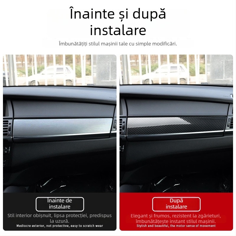 BMW X5/X6 (08-13) E70/E71 accesorii decorative pentru consola centrală, oțel inoxidabil, model 234234