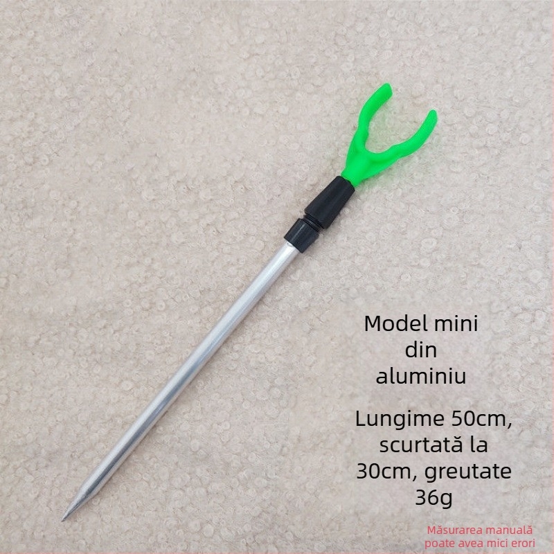 Suport pentru undițe de pescuit marin – simplu, cu un singur braț, cu cui, tijă telescopică • Brand Unique • Material Alt