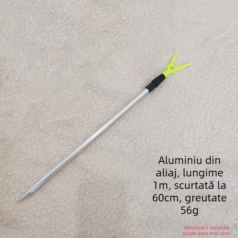 Suport pentru undițe de pescuit marin – simplu, cu un singur braț, cu cui, tijă telescopică • Brand Unique • Material Alt