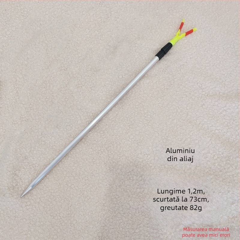 Suport pentru undițe de pescuit marin – simplu, cu un singur braț, cu cui, tijă telescopică • Brand Unique • Material Alt