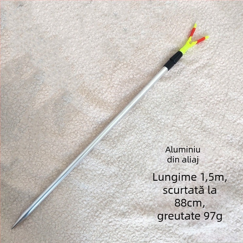 Suport pentru undițe de pescuit marin – simplu, cu un singur braț, cu cui, tijă telescopică • Brand Unique • Material Alt
