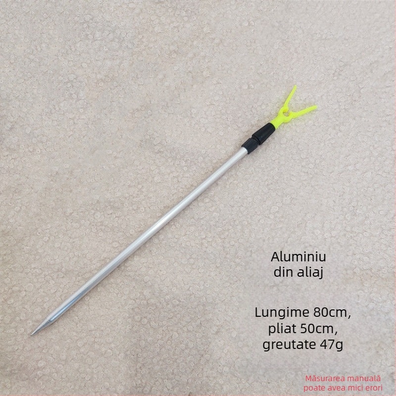 Suport pentru undițe de pescuit marin – simplu, cu un singur braț, cu cui, tijă telescopică • Brand Unique • Material Alt