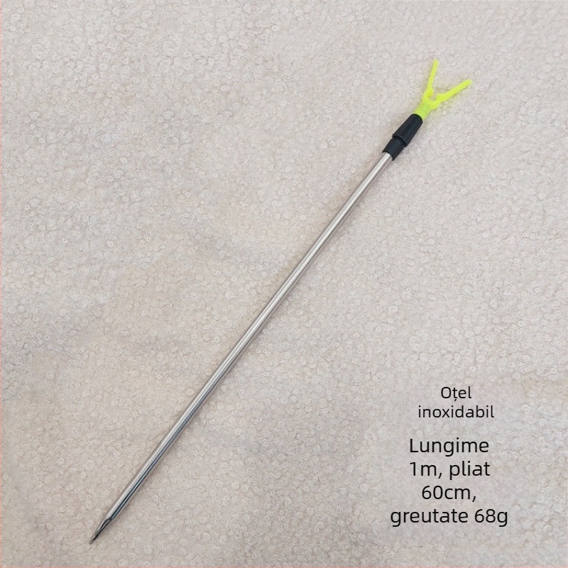 Suport pentru undițe de pescuit marin – simplu, cu un singur braț, cu cui, tijă telescopică • Brand Unique • Material Alt