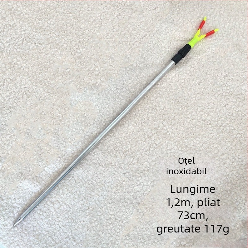 Suport pentru undițe de pescuit marin – simplu, cu un singur braț, cu cui, tijă telescopică • Brand Unique • Material Alt