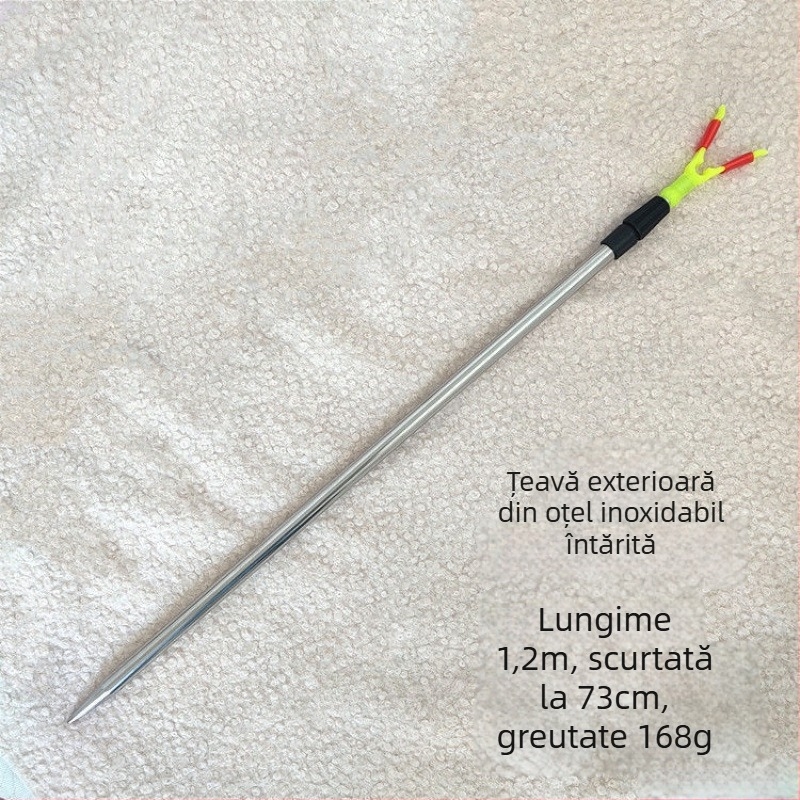 Suport pentru undițe de pescuit marin – simplu, cu un singur braț, cu cui, tijă telescopică • Brand Unique • Material Alt