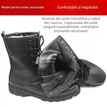 Cizme pentru bărbați: partea superioară din piele microfibră, înaltă, talpă din cauciuc, impermeabile, uscare rapidă