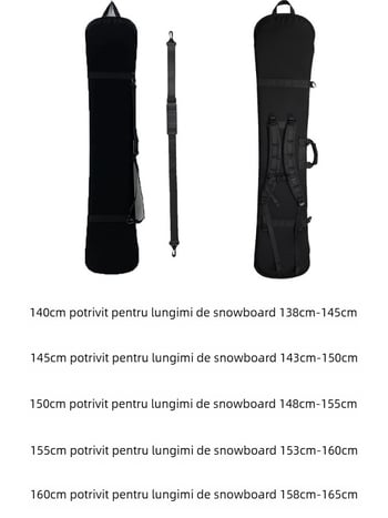 Acoperire de protecție pentru snowboard Kell Xi, rezistentă la abraziune, protecție anti-coliziune, design cu două bretele de suspensie