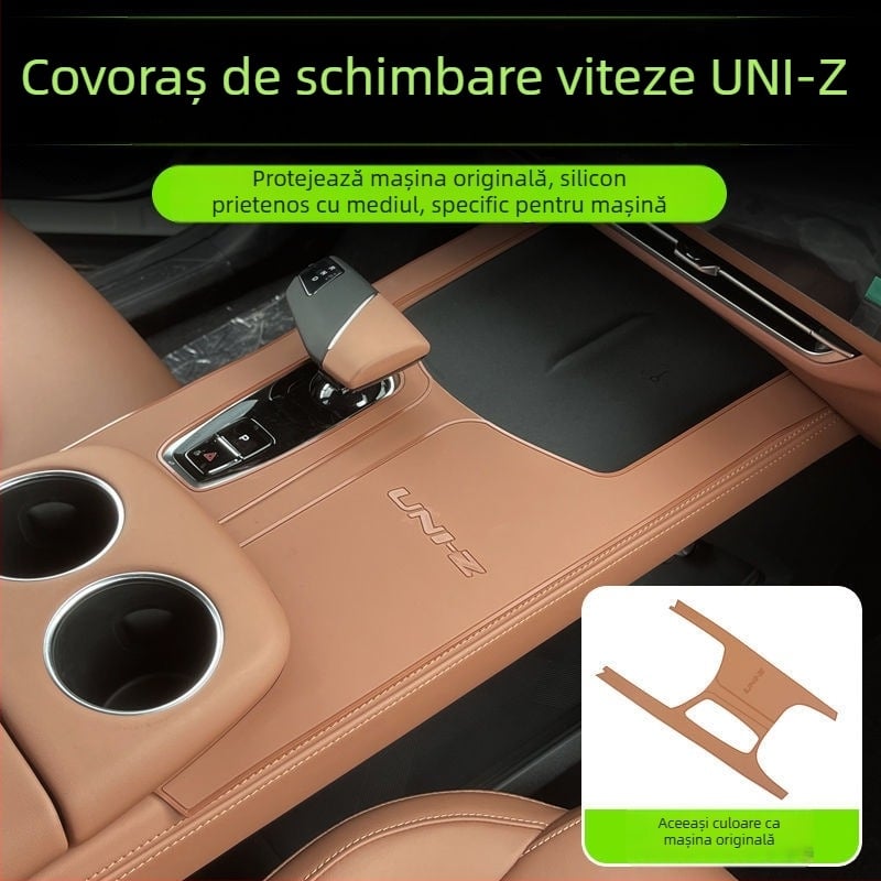 Padă protecție panou cutie de viteze Changan UNIZ pentru consola centrală – PVC, model Changan uni-z, brand Wisdom