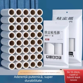 Nucleu înlocuibil pentru rolele lipicioase de îndepărtare a părului de pe haine – Material: bandă adezivă; Categorie: role de păr, eliminare păr; Brand: Altul