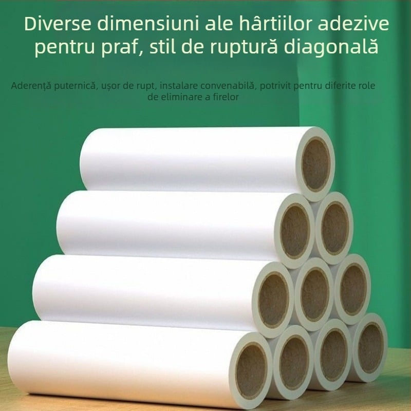 Nucleu înlocuibil pentru rolele lipicioase de îndepărtare a părului de pe haine – Material: bandă adezivă; Categorie: role de păr, eliminare păr; Brand: Altul