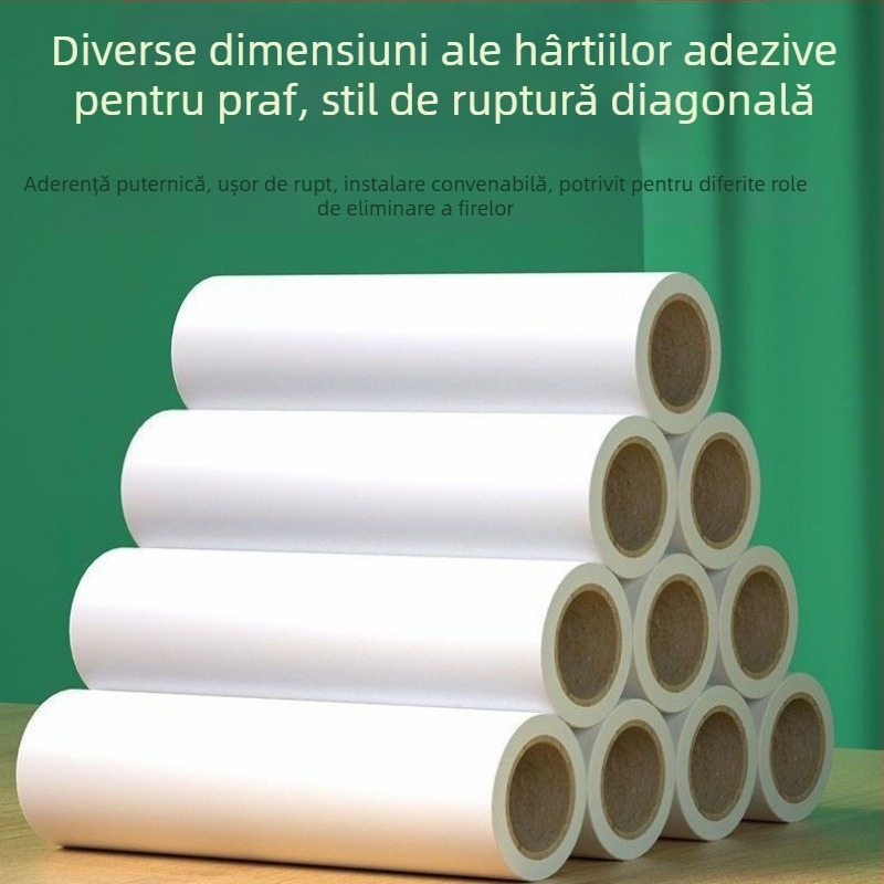 Nucleu înlocuibil pentru rolele lipicioase de îndepărtare a părului de pe haine – Material: bandă adezivă; Categorie: role de păr, eliminare păr; Brand: Altul