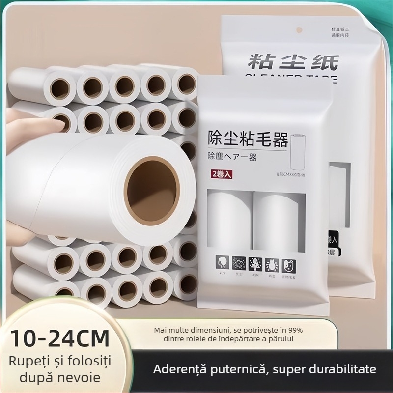 Nucleu înlocuibil pentru rolele lipicioase de îndepărtare a părului de pe haine – Material: bandă adezivă; Categorie: role de păr, eliminare păr; Brand: Altul