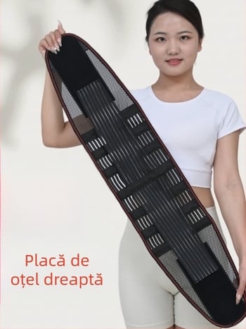 Centură de talie cu placă de oțel – subțire, plasă respirabilă, unisex, protecție talie (Poliester; Placă de oțel; Unisex; Activități în aer liber; Protecție talie)