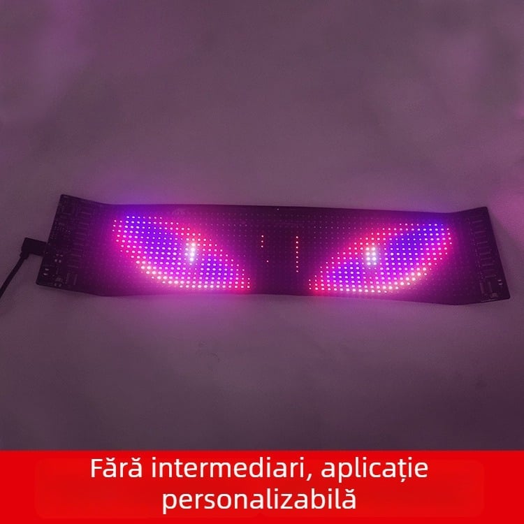Display LED flexibil pentru mașină, montaj cu bandă adezivă, pentru exterior, moduri variate de afișare, luminozitate mare