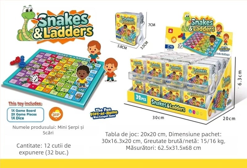 Joc de șah mini pentru copii, de masă, educațional și portabil (Material: Plastic; Utilizare: Interior; Vârsta: 4–14 ani)