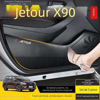 Padă de protecție a ușii pentru Chery Jietu X90PLUS, din piele, cu logo imprimat • Brand: Chiwick