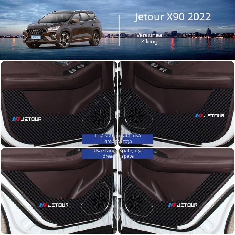 Padă de protecție a ușii pentru Chery Jietu X90PLUS, din piele, cu logo imprimat • Brand: Chiwick
