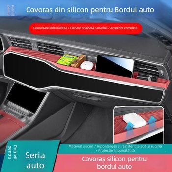 Pad protector din silicon pentru consola centrală Audi A6L – decor interior și depozitare