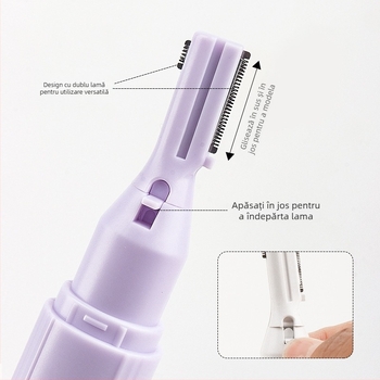 Trimer pentru sprânene USB, corp ABS, electric, pentru uz casnic, universal