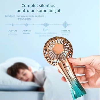 Ventilator mini USB reîncărcabil, Cupa Mondială la fotbal, portabil pentru exterior, ventilator de birou, 3 viteze, baterie încorporată 300–500 mAh, zgomot redus 45–50 dB
