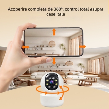 Cameră de supraveghere 4G pentru interior cu vizionare noaptea 0.00001 lux, senzor 1/2.9, funcție de alarmă, alimentare 48V