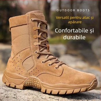 Cizme de luptă Knight, înalte, impermeabile, respirabile, ușoare, antiderapante