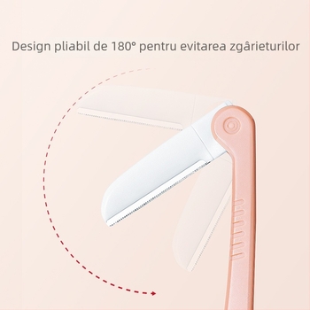 Trimmer pliabil pentru sprâncene, set portabil pentru începători, lamă din oțel inoxidabil, pachet de 3